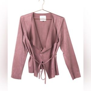 Jacqueline de Yong Faux Suede Belt Jacket